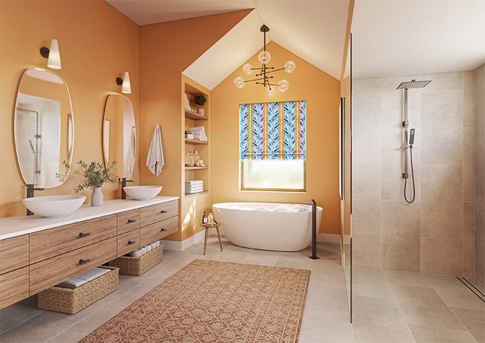 Miami, Blue - Motorised Roman Blind - Image 6